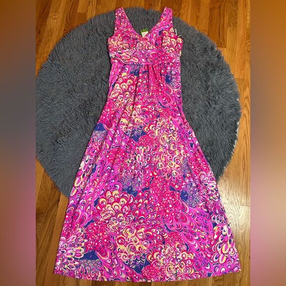 Lilly Pulitzer Sloane Maxi Dress Iris Blue Size XL NWT - Picture 2 of 8